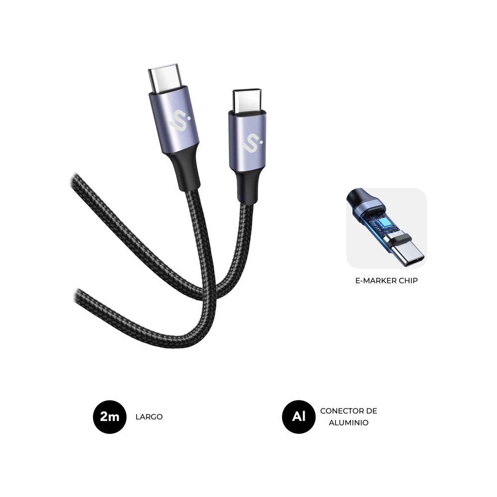 CABLE PLUS 100W C-C 2M BLACK