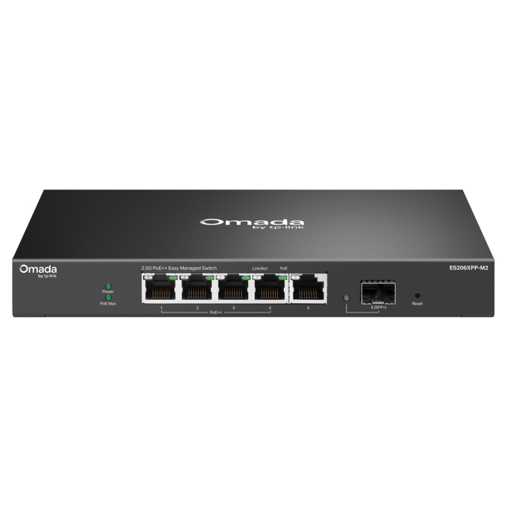 SWITCH OMADA TP-LINK ES206XPP-M2 5 PORT 2,5GB 1 10GBE SFP+