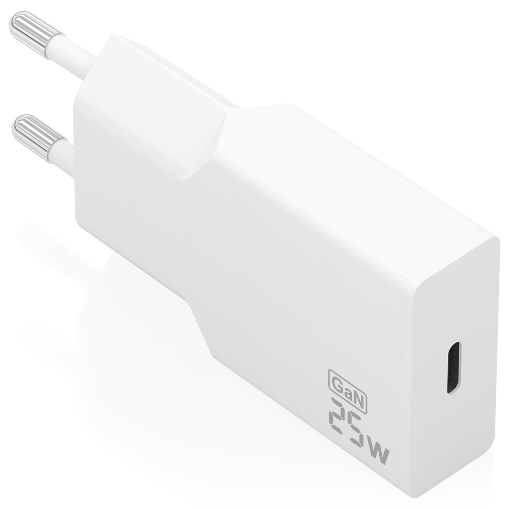 CARGADOR AISENS ULTRA DELGADO GaN 25W 1xUSB-C PD3.0 BLANCO