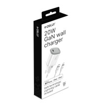 Celly cargador gan 1c 20w+ c a light + cable