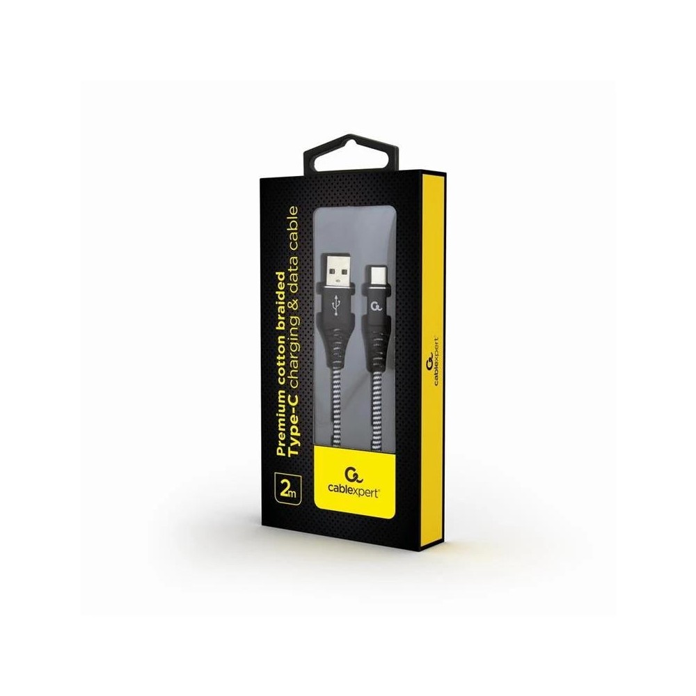 Gembird cable usb t c trenzado de algodón 2m