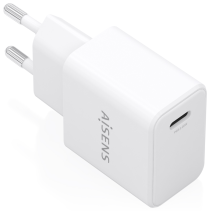 CARGADOR AISENS GaN 20W USB-C PD3.0 1xUSB-C BLANCO
