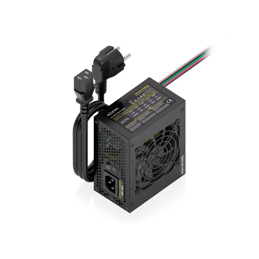 FUENTE ALIMENTACION AISENS SFX 500W CABLE ALIMENTACION OEM NEGRA