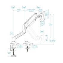 Tooq soporte mesa db1334tnr-b 1 brazo 13-34"