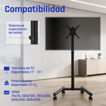 Iggual srtv55 soporte tv suelo ruedas 13"-55" 20kg