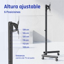 Iggual srtv55 soporte tv suelo ruedas 13"-55" 20kg