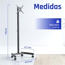 Iggual srtv55 soporte tv suelo ruedas 13"-55" 20kg