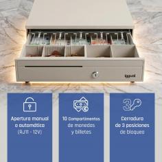 Iggual cajón portamonedas iron-30w 42cm 5+5 blanco 2