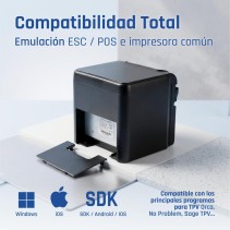 Iggual impresora térmica tp9000 usb+rj45+rj45rs232