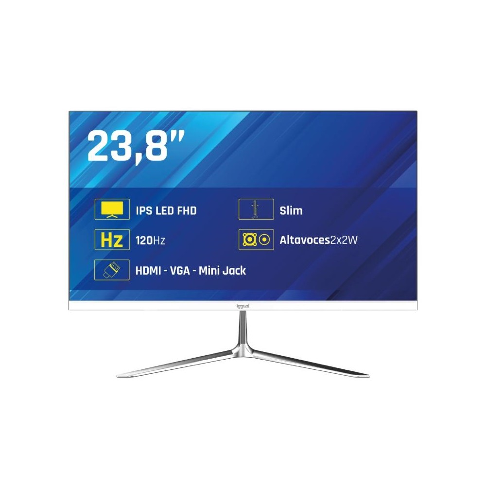 Iggual monitor 24" ips 1ms fhd 120hz mm blanco