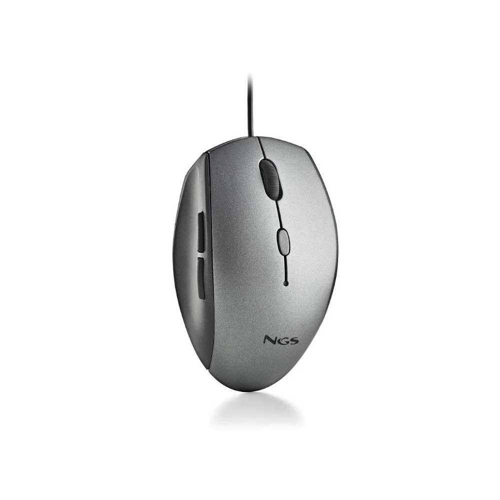 Ngs wired ergo silent mouse + usb type c adap gray