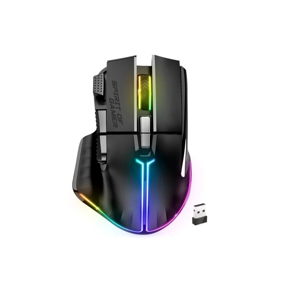 Spirit of gamer ratón inalambrico pro m5 black
