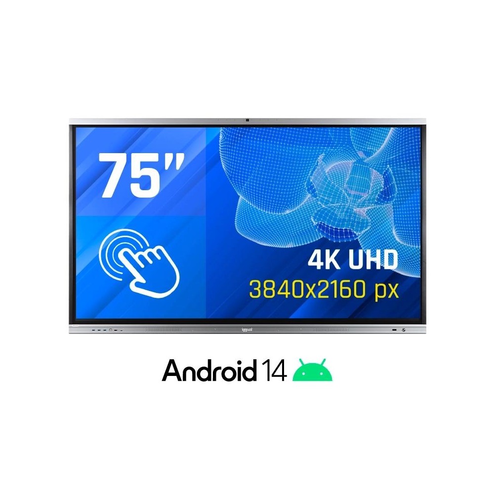 Iggual pantalla interactiva 4k orchid 75" webcam