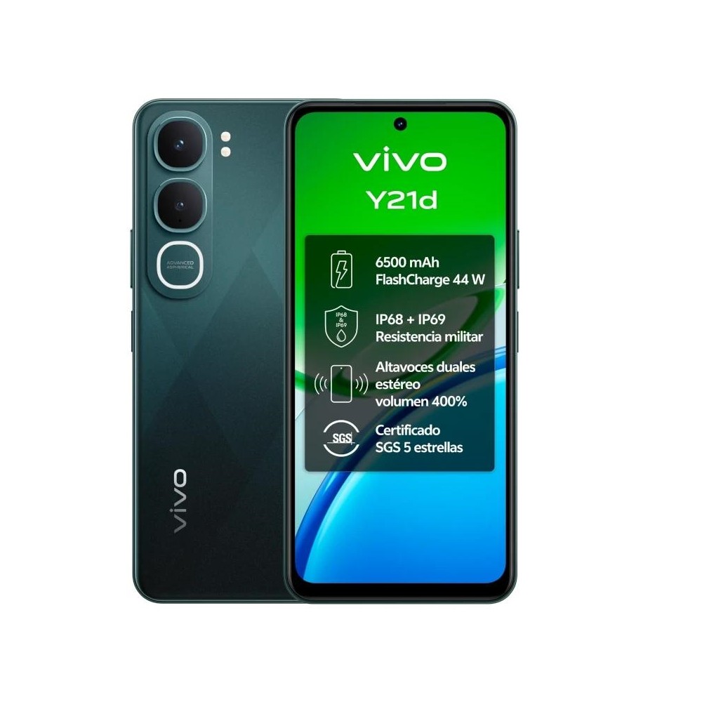 Vivo y21d 4gb(+4) 128gb 6.68" ip69 jade green