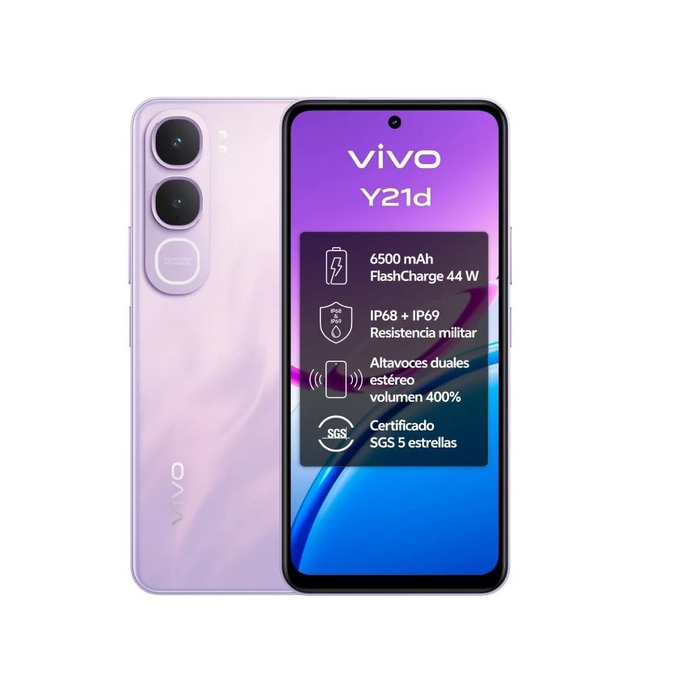 Vivo y21d 4gb(+4) 128gb 6.68" ip69 lavanda purple