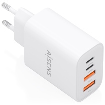 CARGADOR AISENS GaN 32W 2xUSB-C PD3.0 2xUSB-A BLANCO