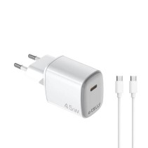 Celly cargador 45w usb-c + cable usb-c