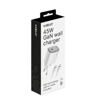 Celly cargador 45w usb-c + cable usb-c