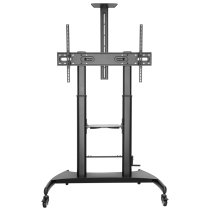 SOPORTE SUELO AISENS RUEDAS/MANIVELA/BANDEJA DVI CAMARA/MONITOR 60"-100"/100KG
