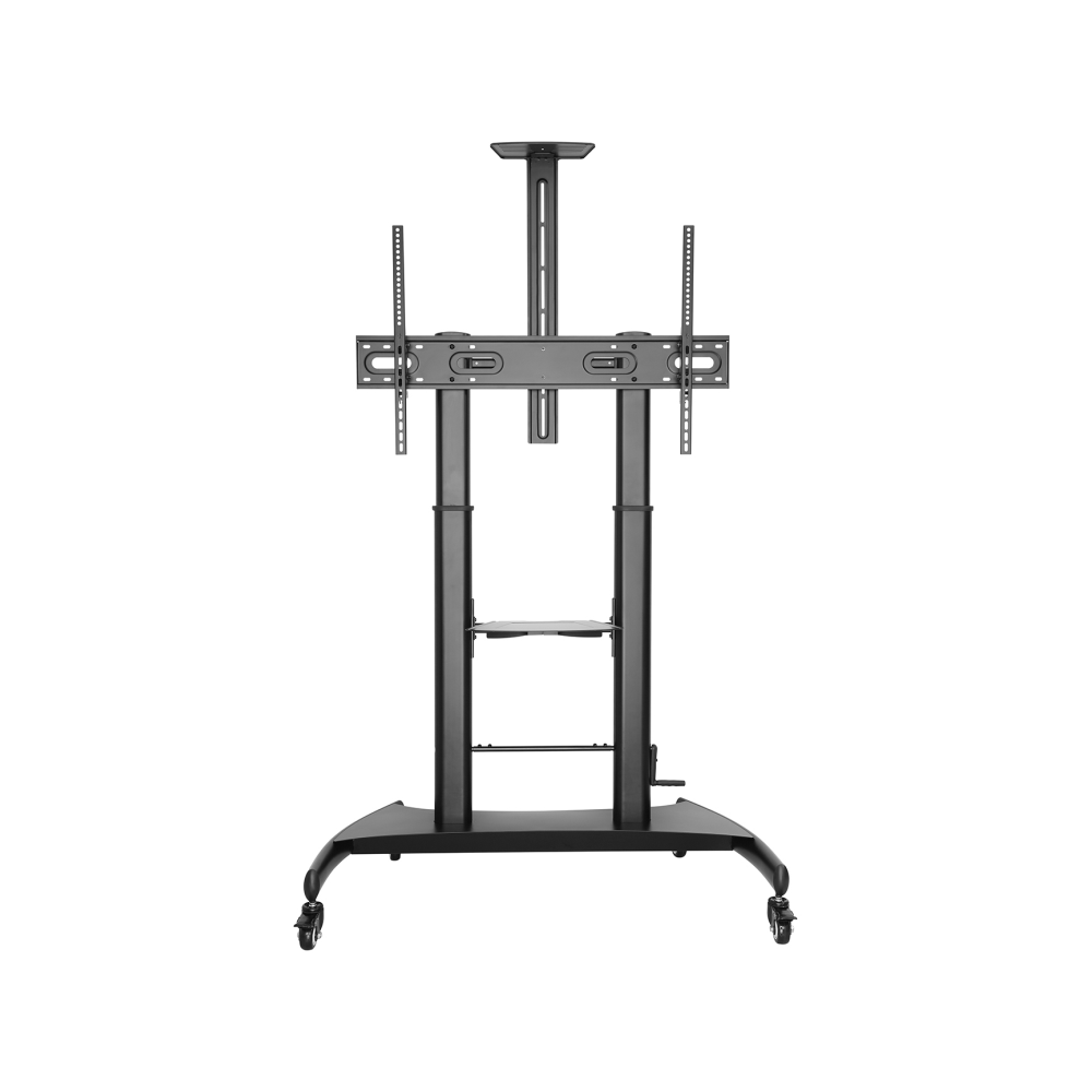 SOPORTE SUELO AISENS RUEDAS/MANIVELA/BANDEJA DVI CAMARA/MONITOR 60"-100"/100KG