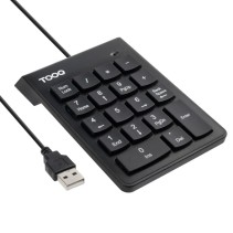 Tooq teclado usb numérico 19 teclas negro