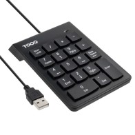 Tooq teclado usb numérico 19 teclas negro