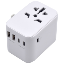 CARGADOR MOVIL EWENT ADAPTADOR DE VIAJE EU/USA/UK/AUS 2-P USB Y 3 TYPE-C
