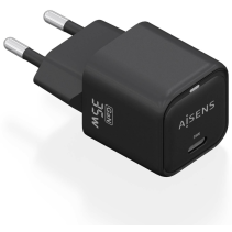 CARGADOR AISENS GAN 35W 1XUSB-C PD3.0 QC4.0 NEGRO