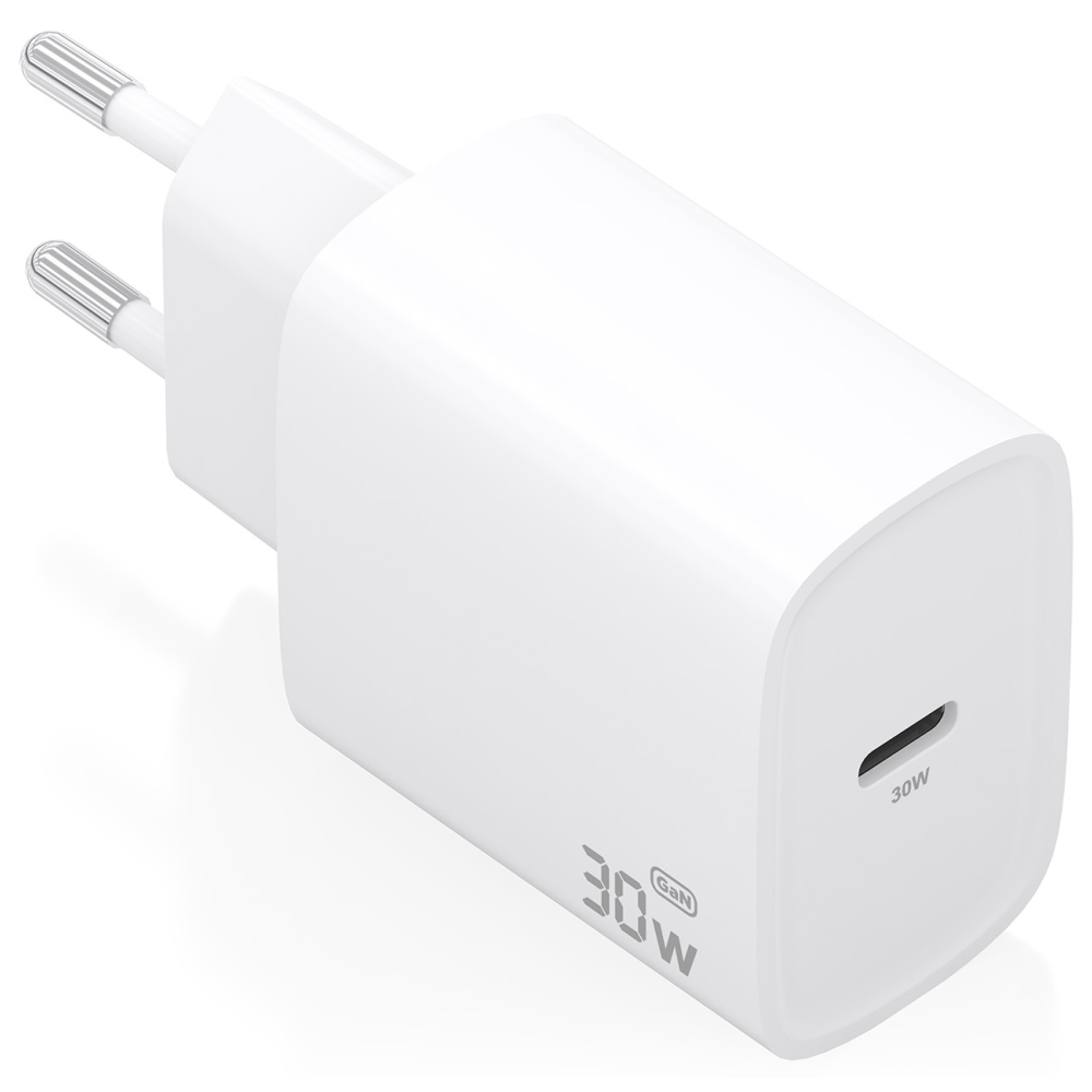 CARGADOR AISENS GAN 30W 1XUSB-C PD3.0 BLANCO