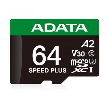 Adata speed plus microsdxc uhs-i 64gb u3 v30 a2