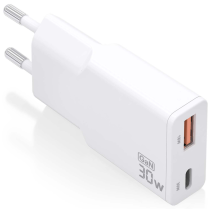 CARGADOR AISENS GAN ULTRA DELGADO 30W USB-C PD3.0 QC4.0 USB-A QC3.0