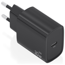 CARGADOR AISENS GAN 30W 1XUSB-C PD3.0 NEGRO