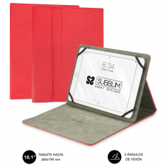 FUNDA TABLET SUBBLIM CLEVER STAND TABLET CASE 10,1" RED