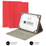 FUNDA TABLET SUBBLIM CLEVER STAND TABLET CASE 10,1" RED