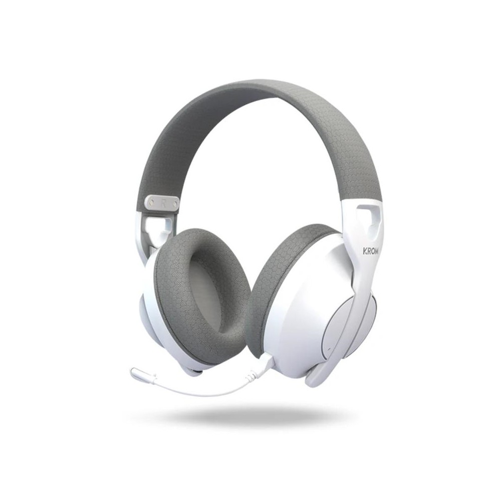 Krom phase auricular gaming inalámbrico blanco