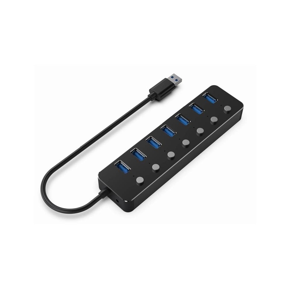 Gembird hub usb 3.2 (gen 1) de 7p c/ interruptores