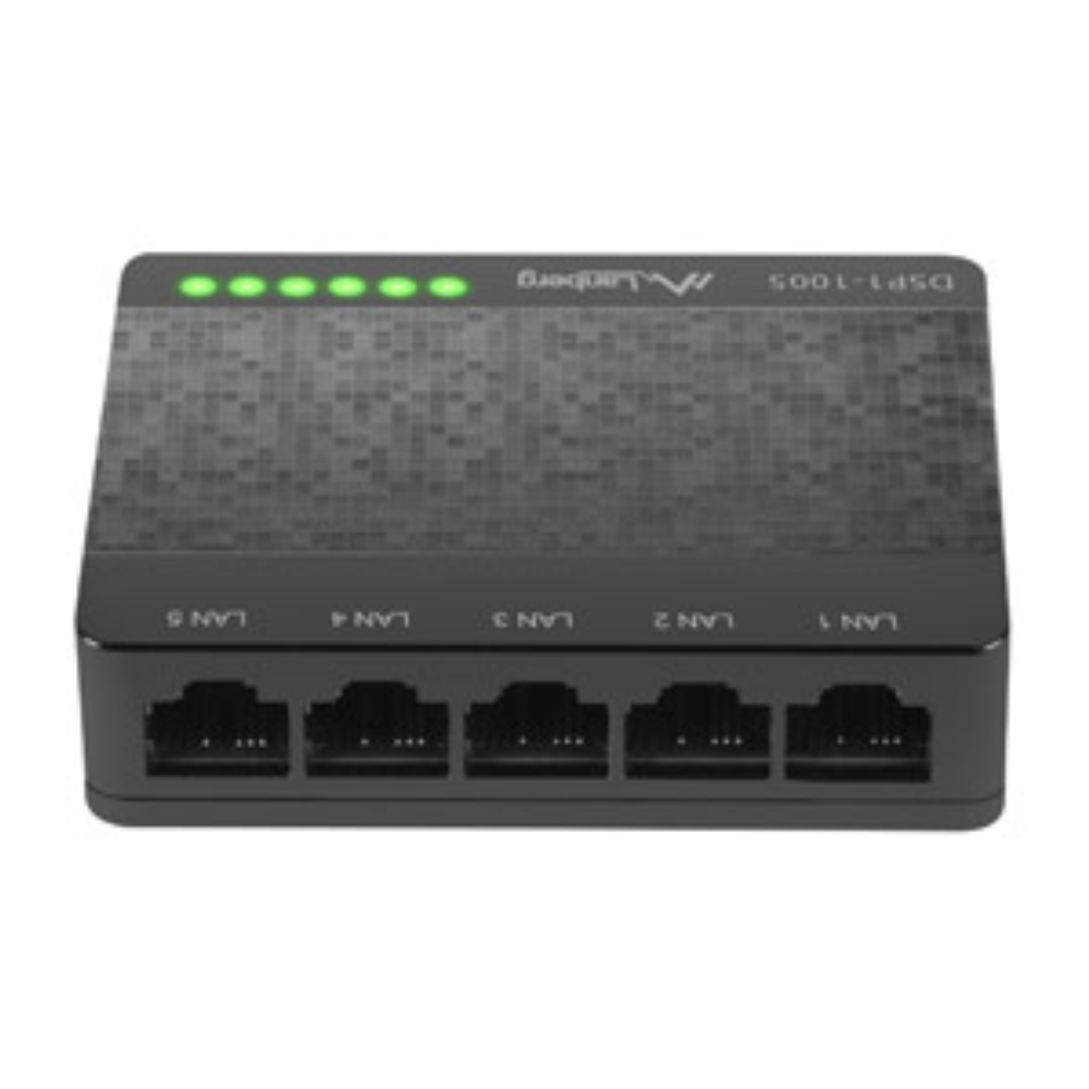 SWITCH LANBERG 5 PUERTOS GIGABIT RJ45 ETHERNET