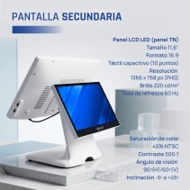 Iggual tpv dual 15,6+11,6 i5 8350u 8+256g w11 blan