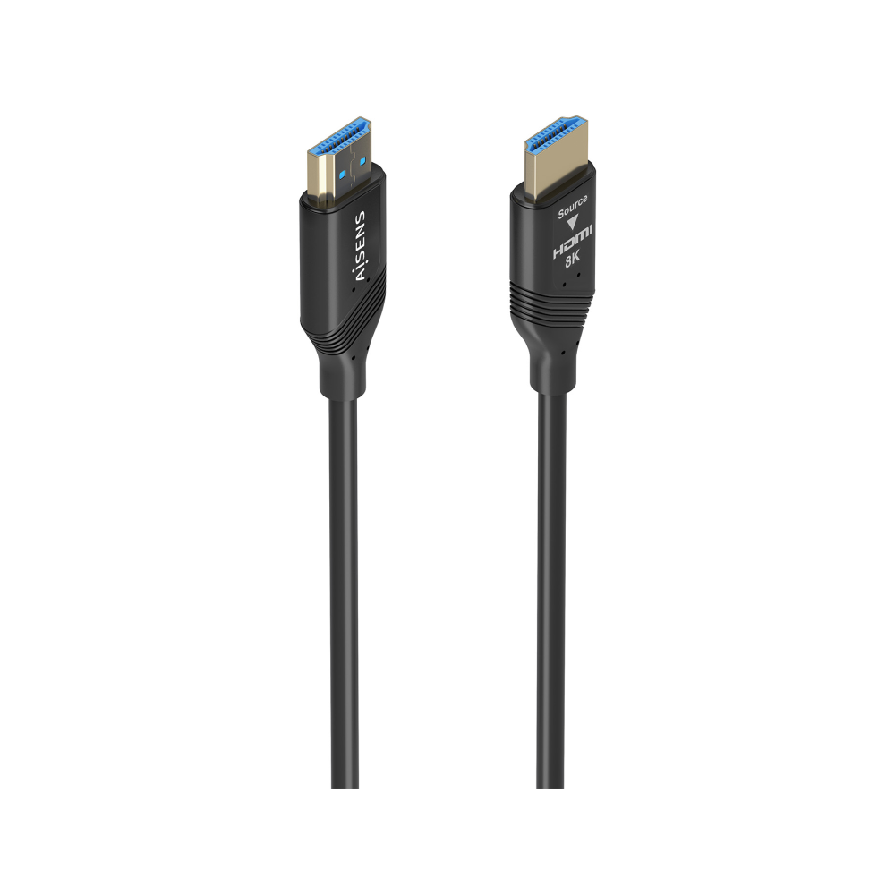 CABLE HDMI AISENS V2.1 OPTICO ACTIVO AOC 8K60HZ 48GBPS A/M-A/M 15M NEGRO