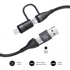 CABLE TOP 4IN1 60W C-C-L-A 1M