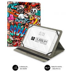 FUNDA TABLET SUBBLIM TRENDY CASE GRAFFITI 10,1"