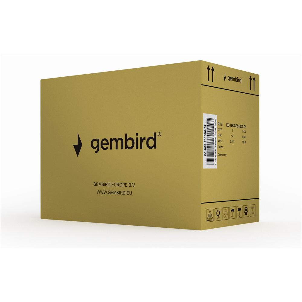 SAI GEMBIRD DE ONDA SENOIDAL PURA DE 3000 VA PANT LCD 3 SALI SCHUKO USB NEGRO