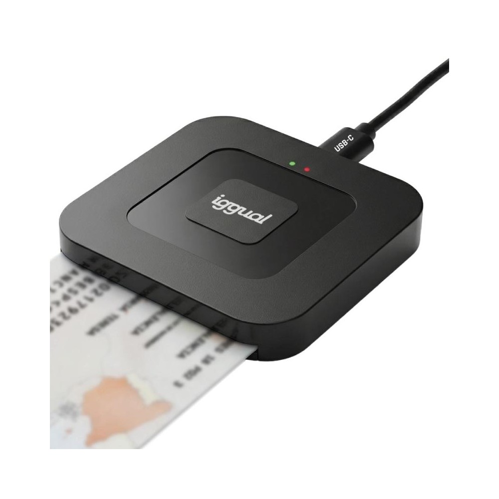 Iggual lector dni sip tarjetas id usb-a / tipo c