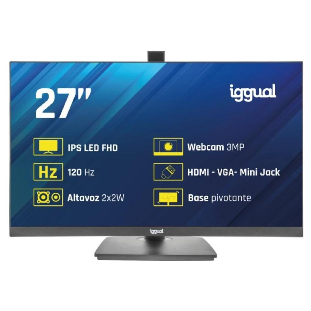 Iggual monitor 27" 120hz 1ms hdmi vga mm aa webcam