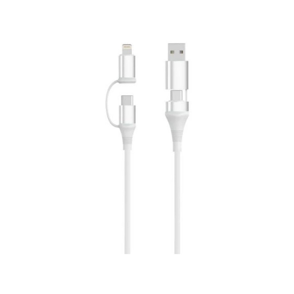 Ewent cable 4-1 60w 1m usb-c lightning usb-a datos