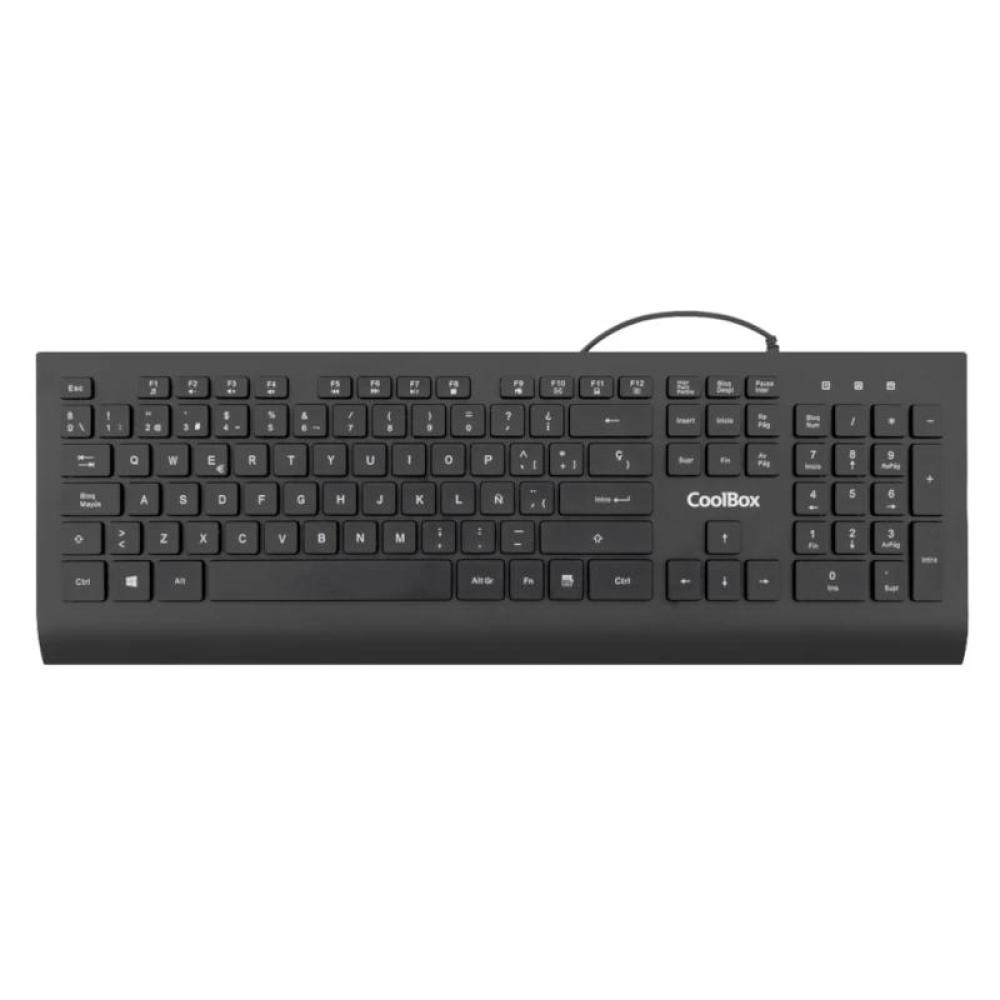 Coolbox teclado flatpro usb 1.8m silencioso