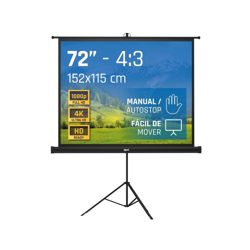 Iggual pantalla 72" 152x115 cm 4:3 tr厓ode+bolsa