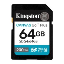Kingston canvas go! plus 4 sd 64gb class 10 u3 v30