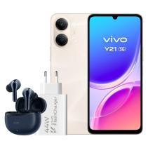 Vivo y21 5g 4gb(+4) 256gb gold cargador + auric.