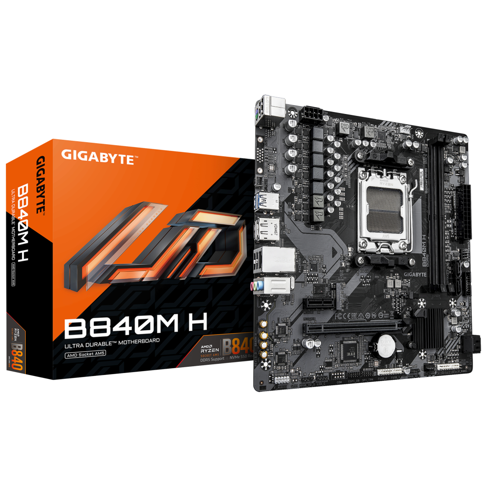 PLACA BASE GIGABYTE B840M H AM5 MICRO ATX
